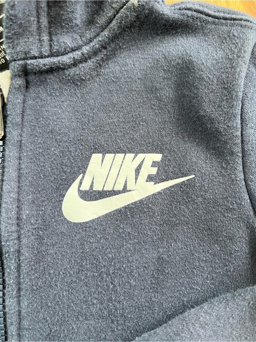 Nike Toddler Boys Navy Blue Full Zip Hooded Fleece Sweatshirt Jacket Size 4T - Picture 2 of 5